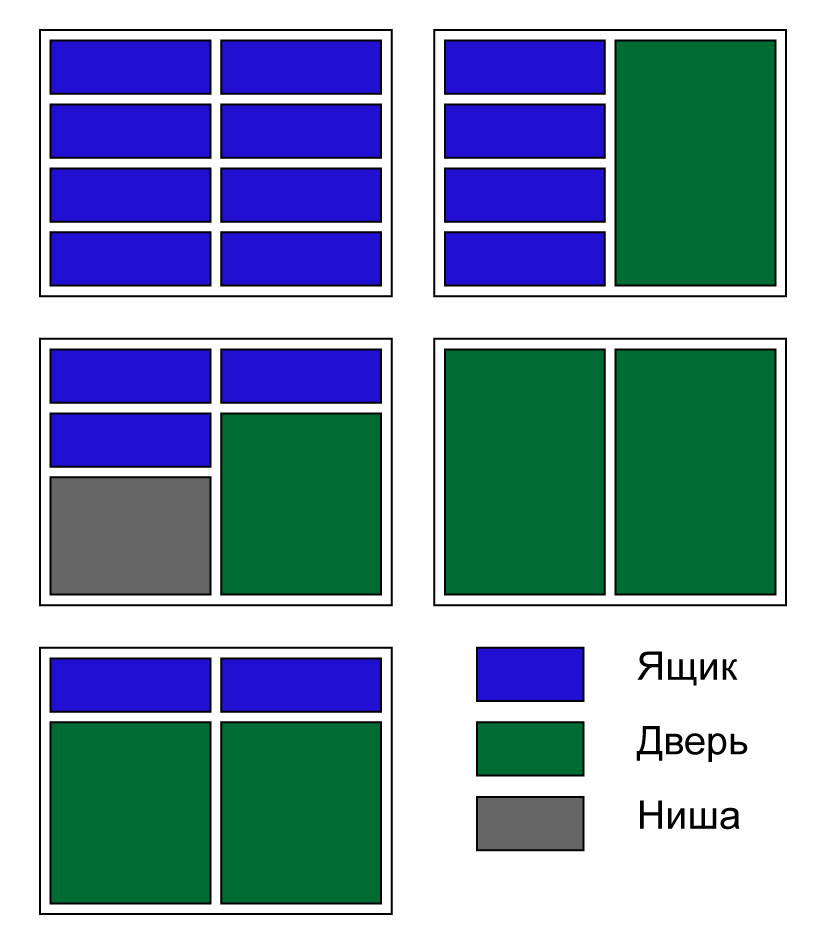 Электра 4 ящика и дверца СИА-01 - 4 ящика - изображение №2