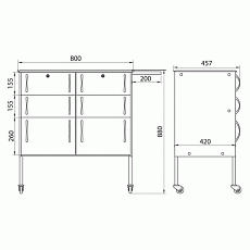 Электра с выдвижной боковой полкой СИА-01 (Вп)