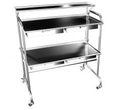 Медицинские столики и тележки Электра 2 полки,4 ящика + доп. телескопическая полка СИя4 3-01 (2М-4дп)