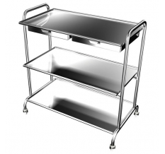 Медицинские столики и тележки Электра 3 полки, 2 ящика СИя4 3-01 (3М-2)