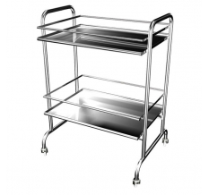 Медицинские столики и тележки СИб 2-01 2 полки с бортиками