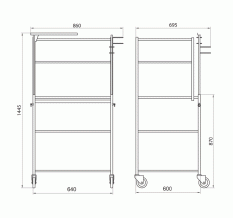 Медицинские столики и тележки Электра для мед. приборов ССпа-01