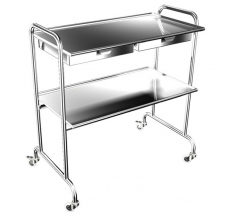 Медицинские столики и тележки Электра 2 полки, 2 ящика СИя4 3-01 (2М-2)