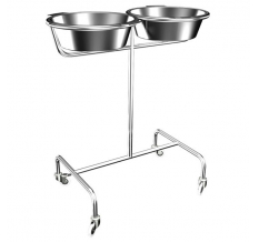 Медицинские подставки Электра под 2 нерж. таза 6,5 л выс. в компл. с тазами ПТбо 6,5-01 (2)