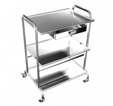 Медицинские столики и тележки Электра 3 полки и 1 ящик СИя2 3-01 (3-1)